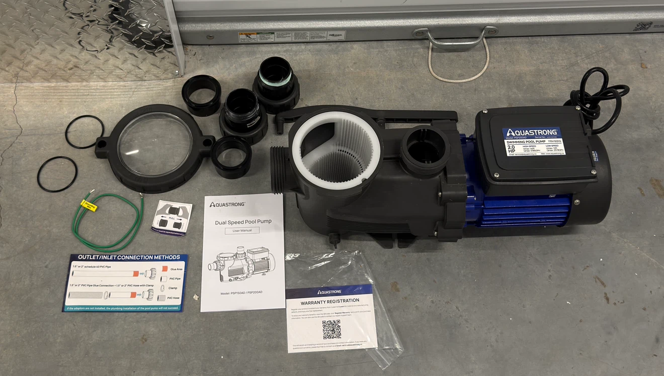 AquaStrong 2.0 HP Dual Speed Swimming Pool Pump – PSP200AD - photo 2