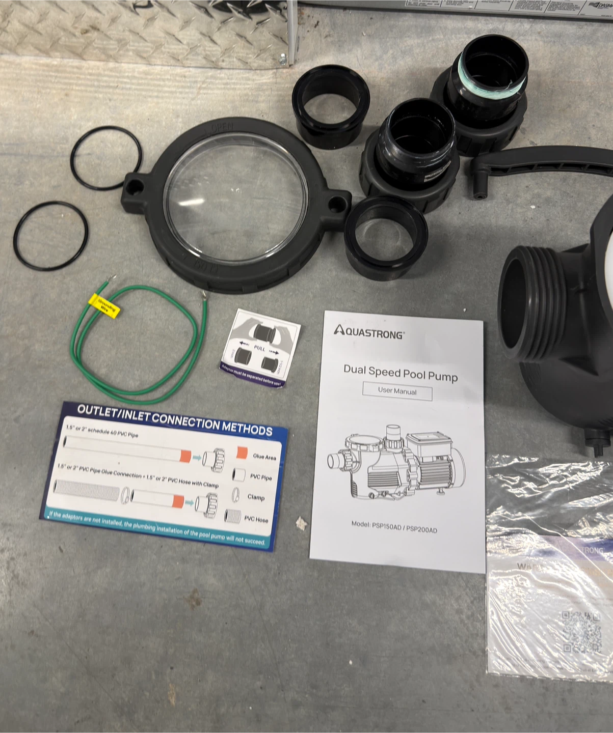 AquaStrong 2.0 HP Dual Speed Swimming Pool Pump – PSP200AD - photo 5