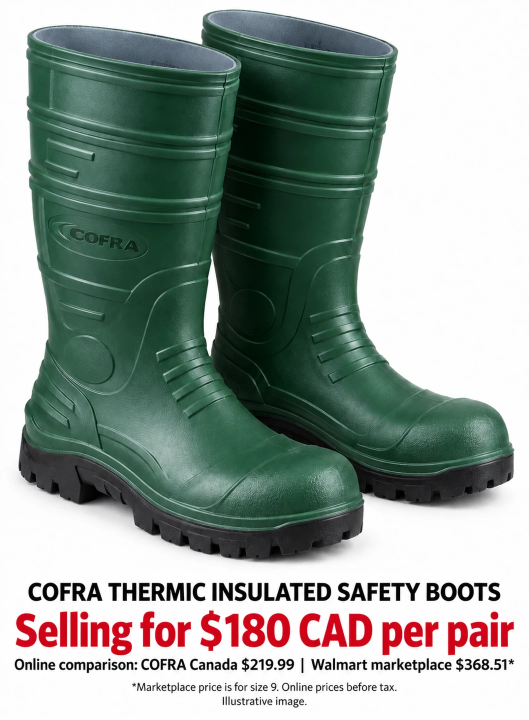 Cafra thermal safety winter rubber boots