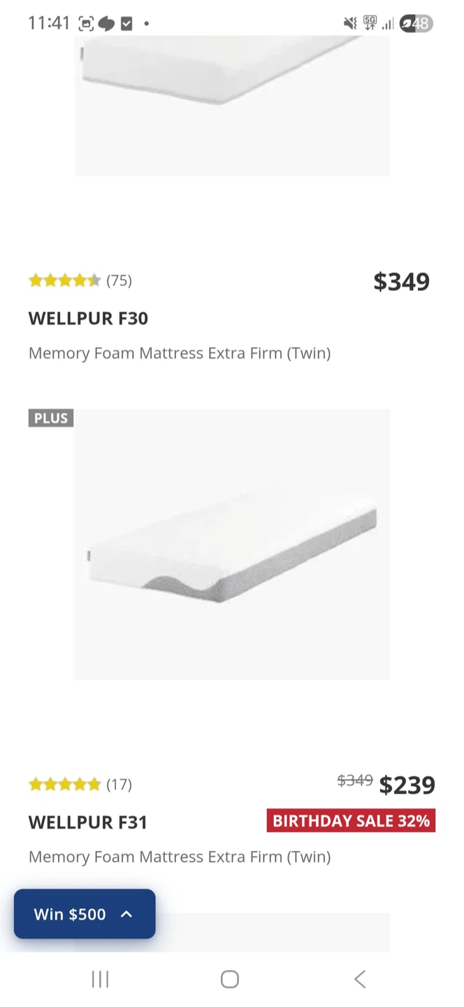 WELLPUR Memory Foam Mattress - Twin - photo 2