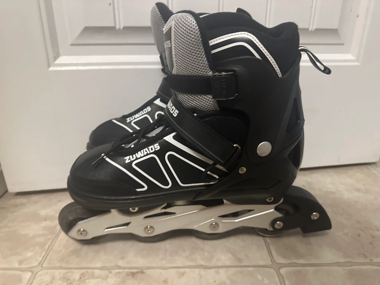 Zuwads Adjustable Inline Skates with rainbow wheels US SIZE 10 - photo 2