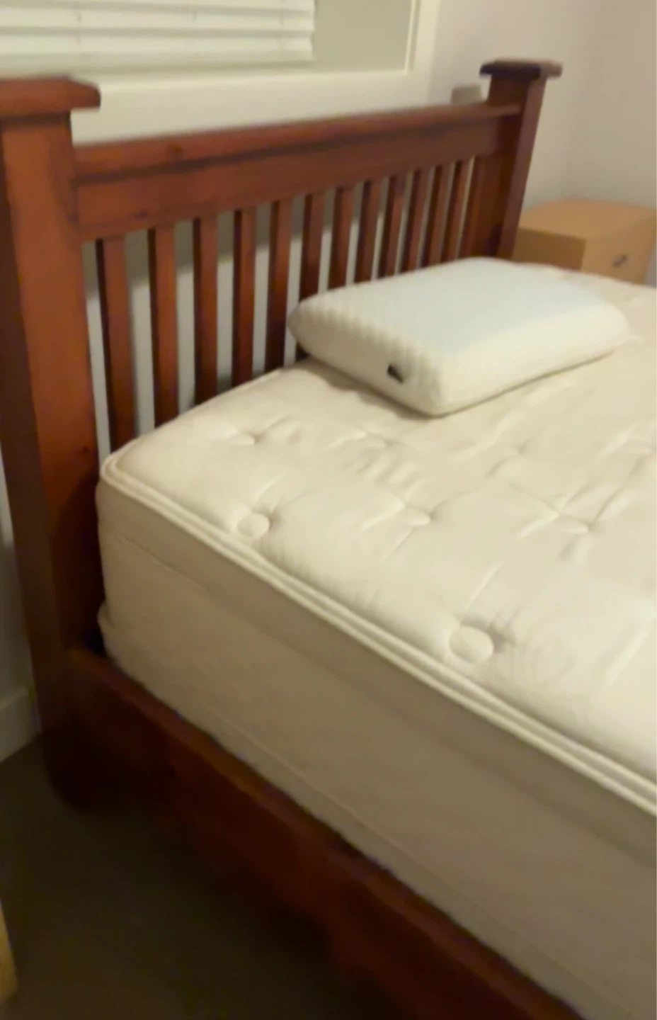 FREE Queen Size Solid Wood Bed Frame&Mattress&Box spring - photo 3