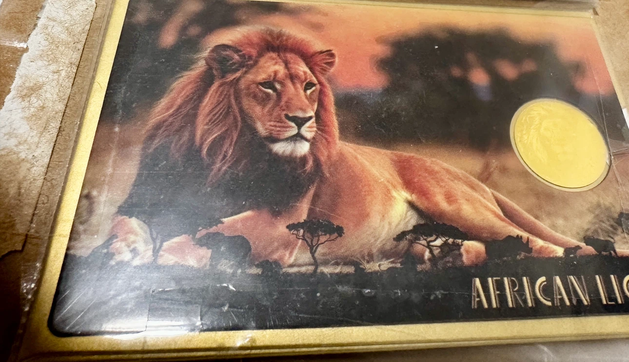 999 GOLD African Lion and Leopard Commemorative Coin Set
