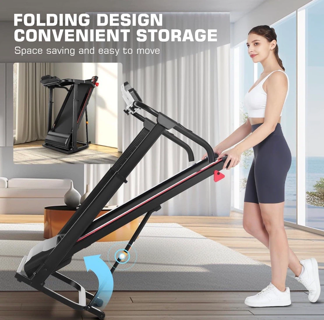 New J20BC Folding Treadmill Walking Pad. - photo 3