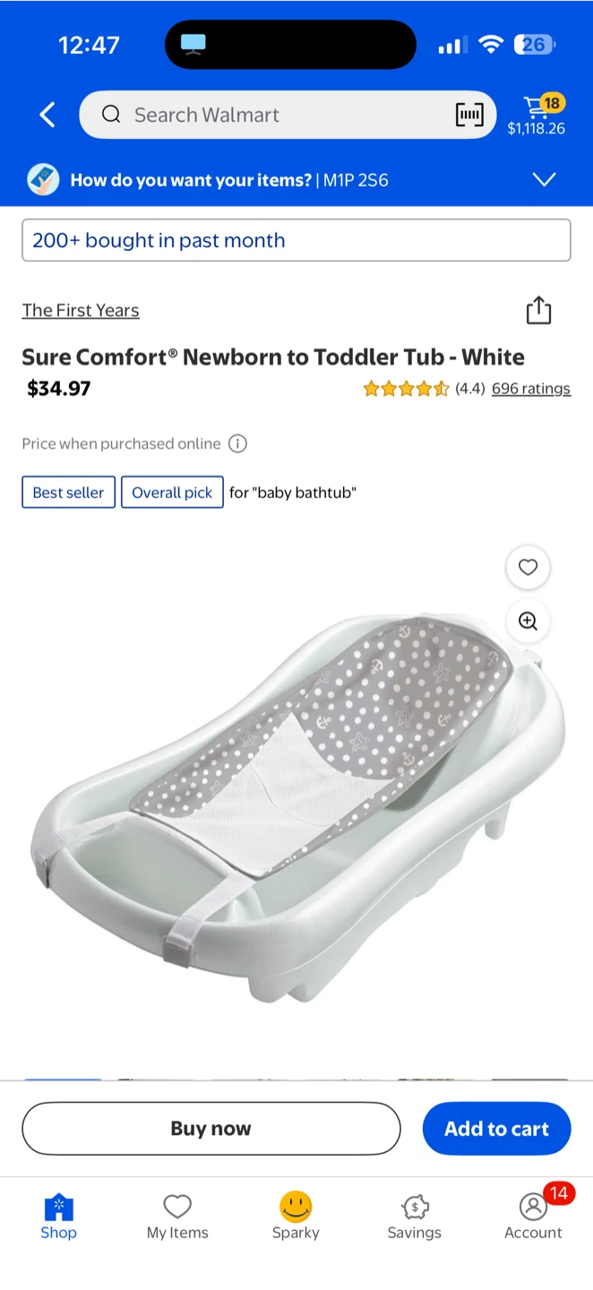 The First Years Sure Comfort Baby Tub