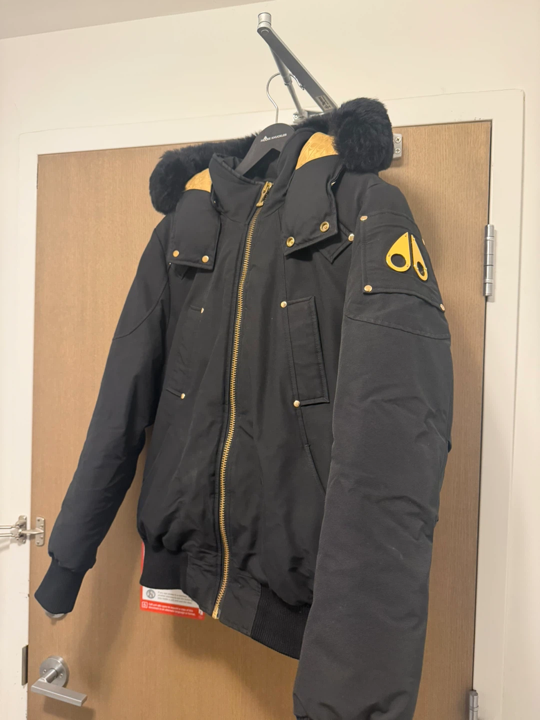 Moose Knuckles Bomber Jacket Black with Gold Hardware - photo 2