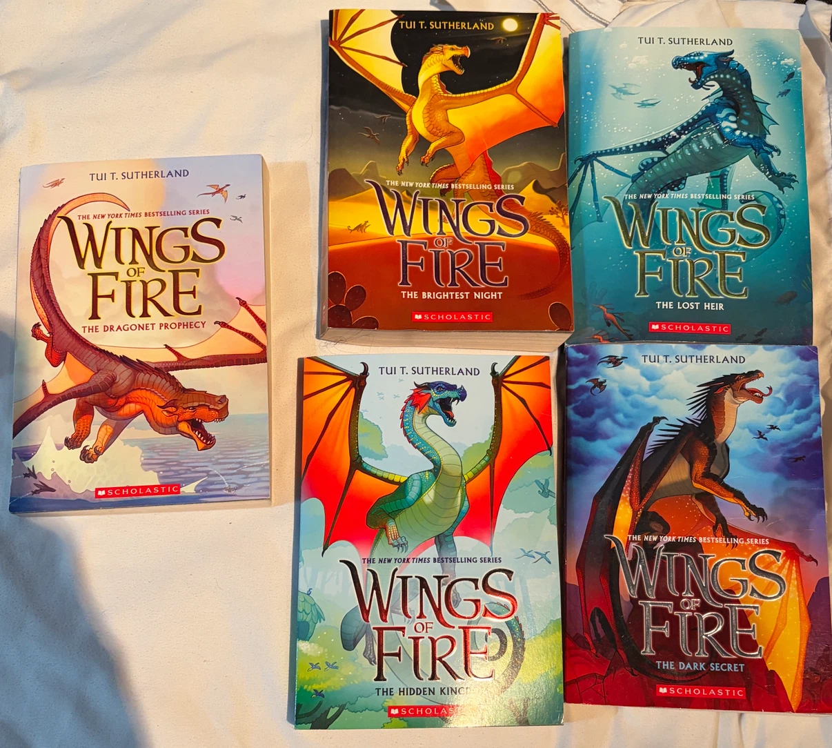 Set of 5 Wings of Fire Books by Tui T. Sutherland