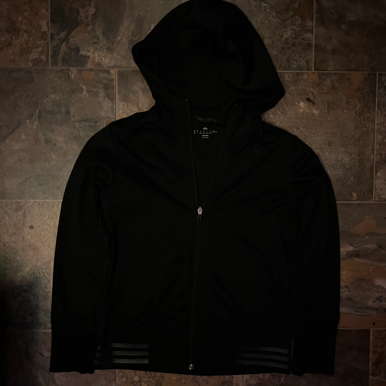 Adidas Climalite Full-Zip Hoodie - Black - Size Medium