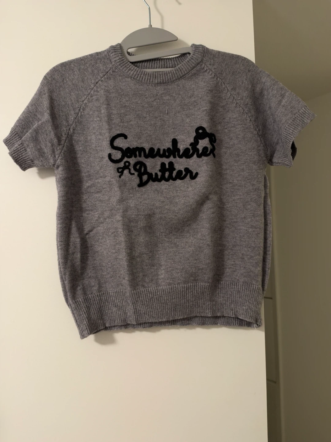 Grey Knit T-Shirt