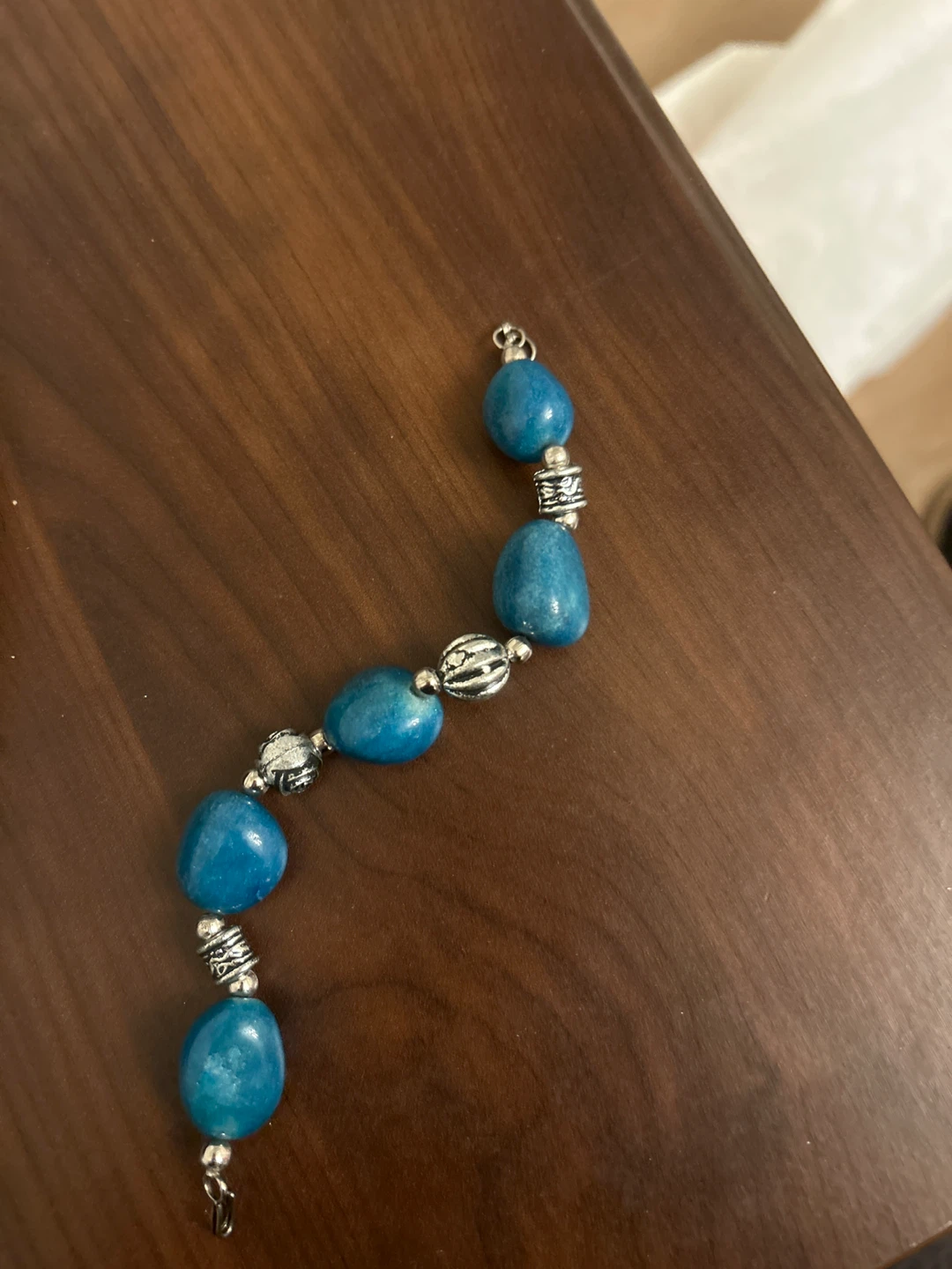 Blue Stone Beaded Bracelet