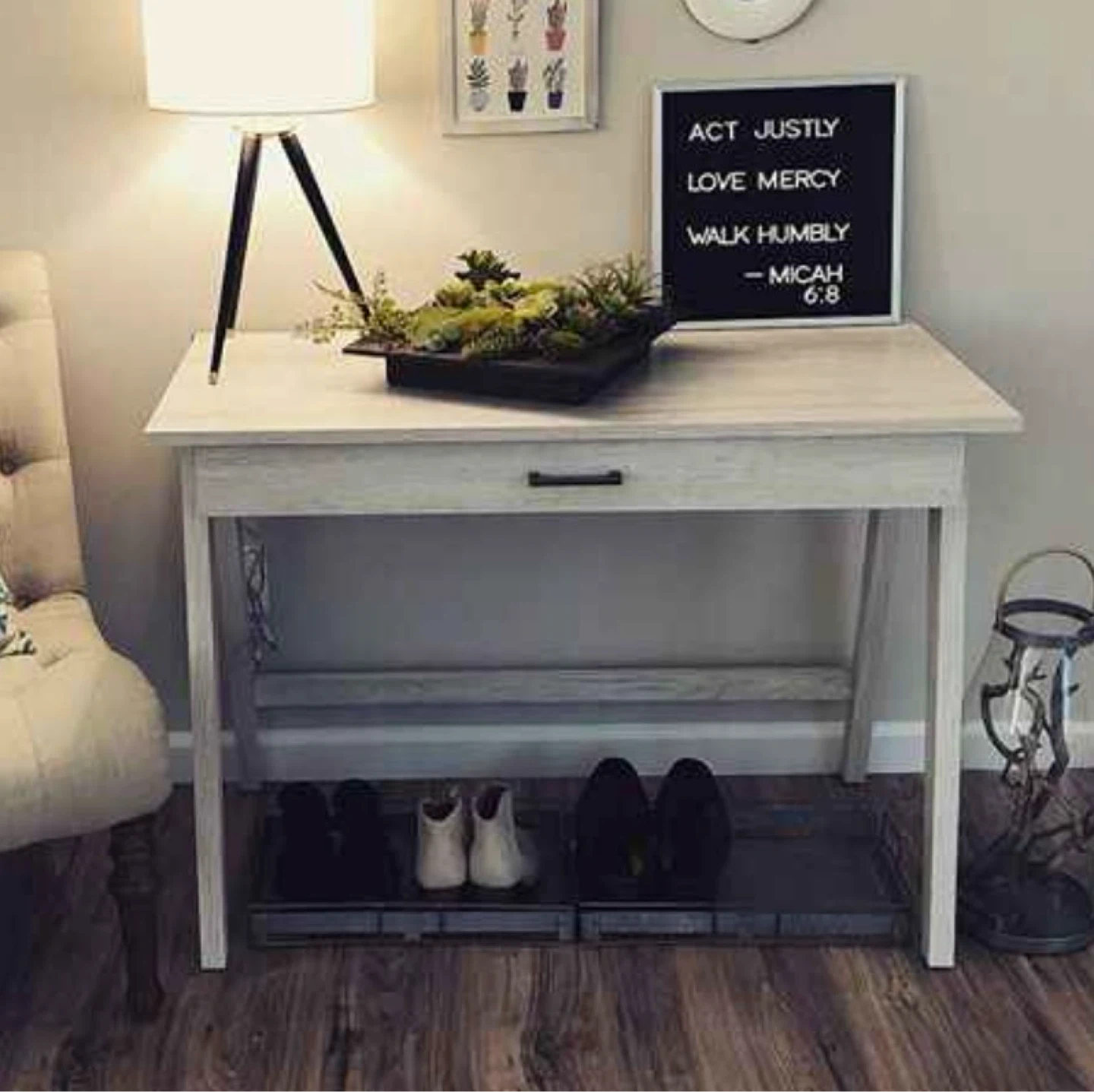 Threshold Writing Desk in White Woodgrain - photo 2