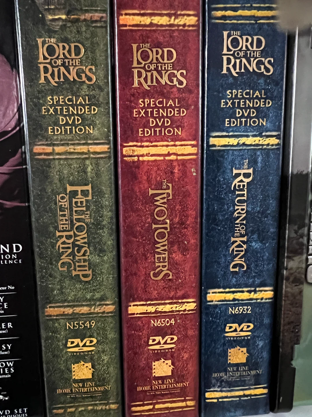 Lord of the rings extra extended cuts trilogy movies DVD