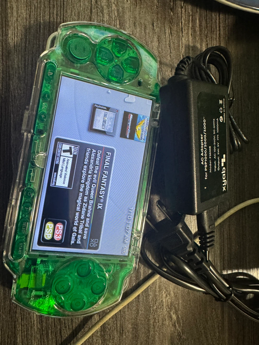 Sony PSP Translucent Green Handheld Console - photo 2