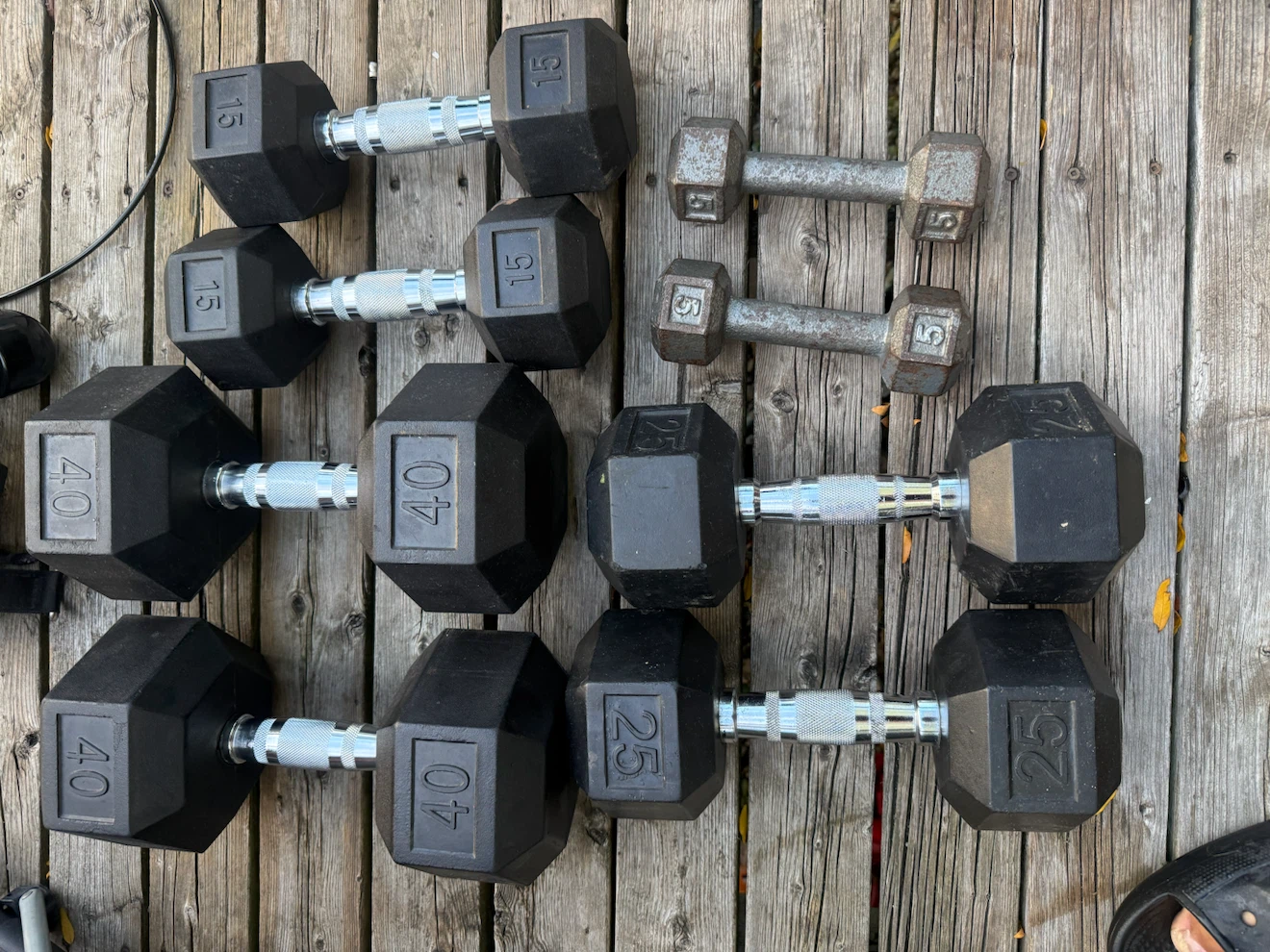 Dumbbell Set and A-Frame Rack