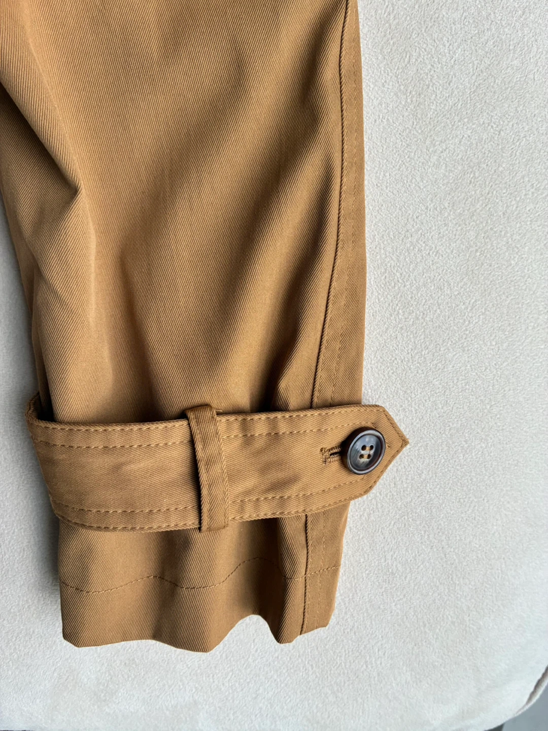 Tan Cropped Trench Coat-XS - photo 5
