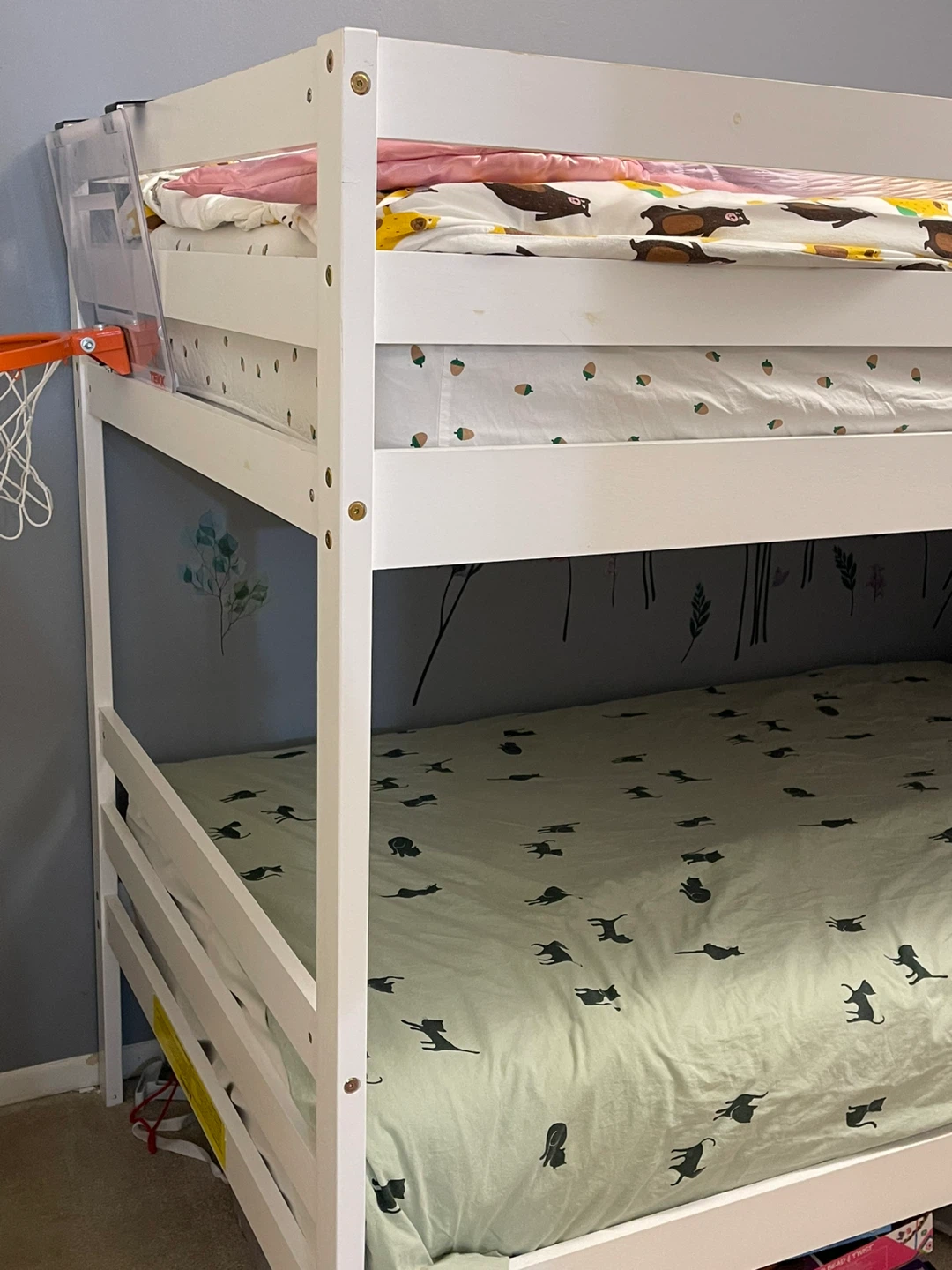 White Wooden Bunk Bed - photo 4