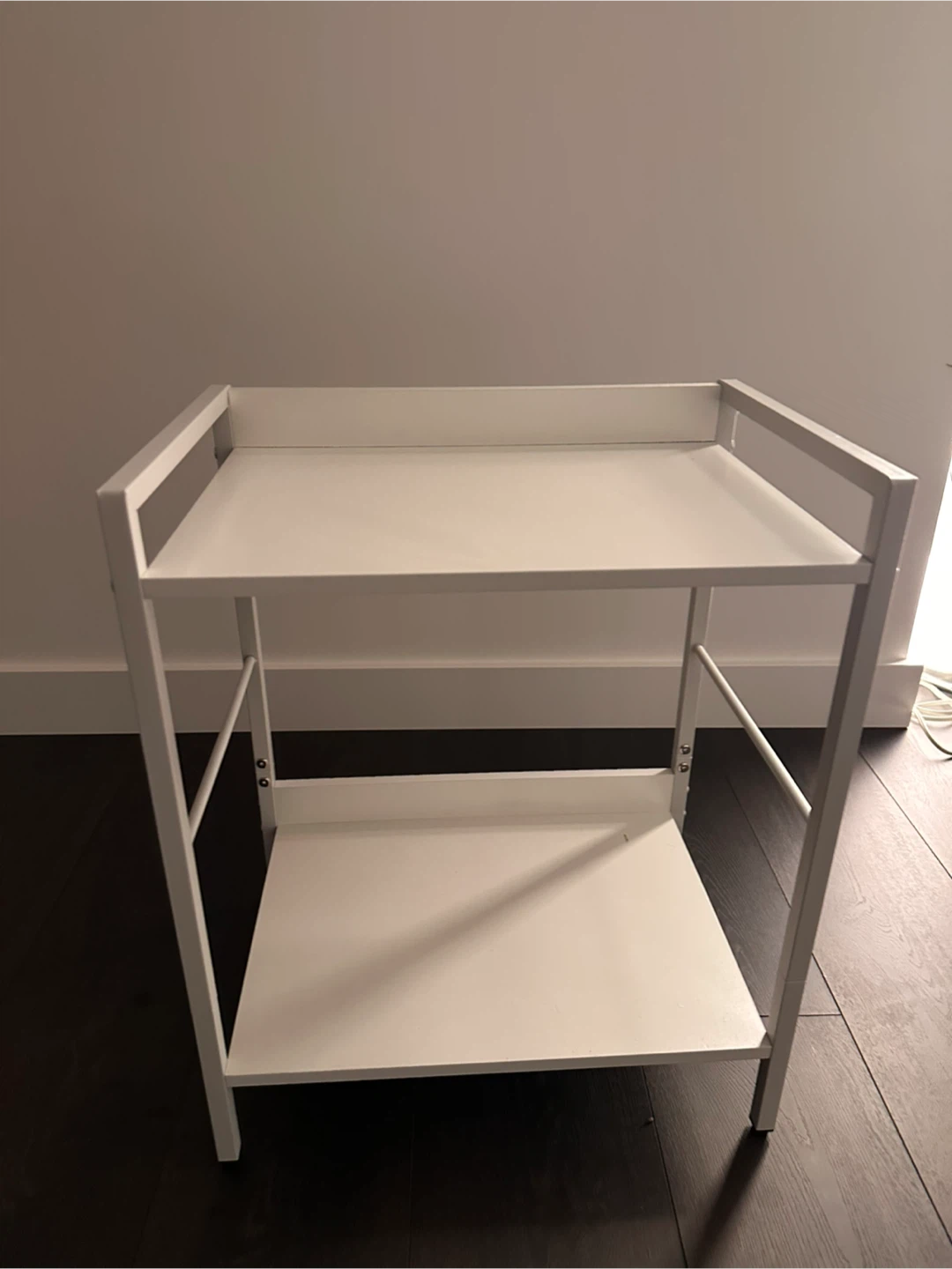 White 2-Tier Side Table