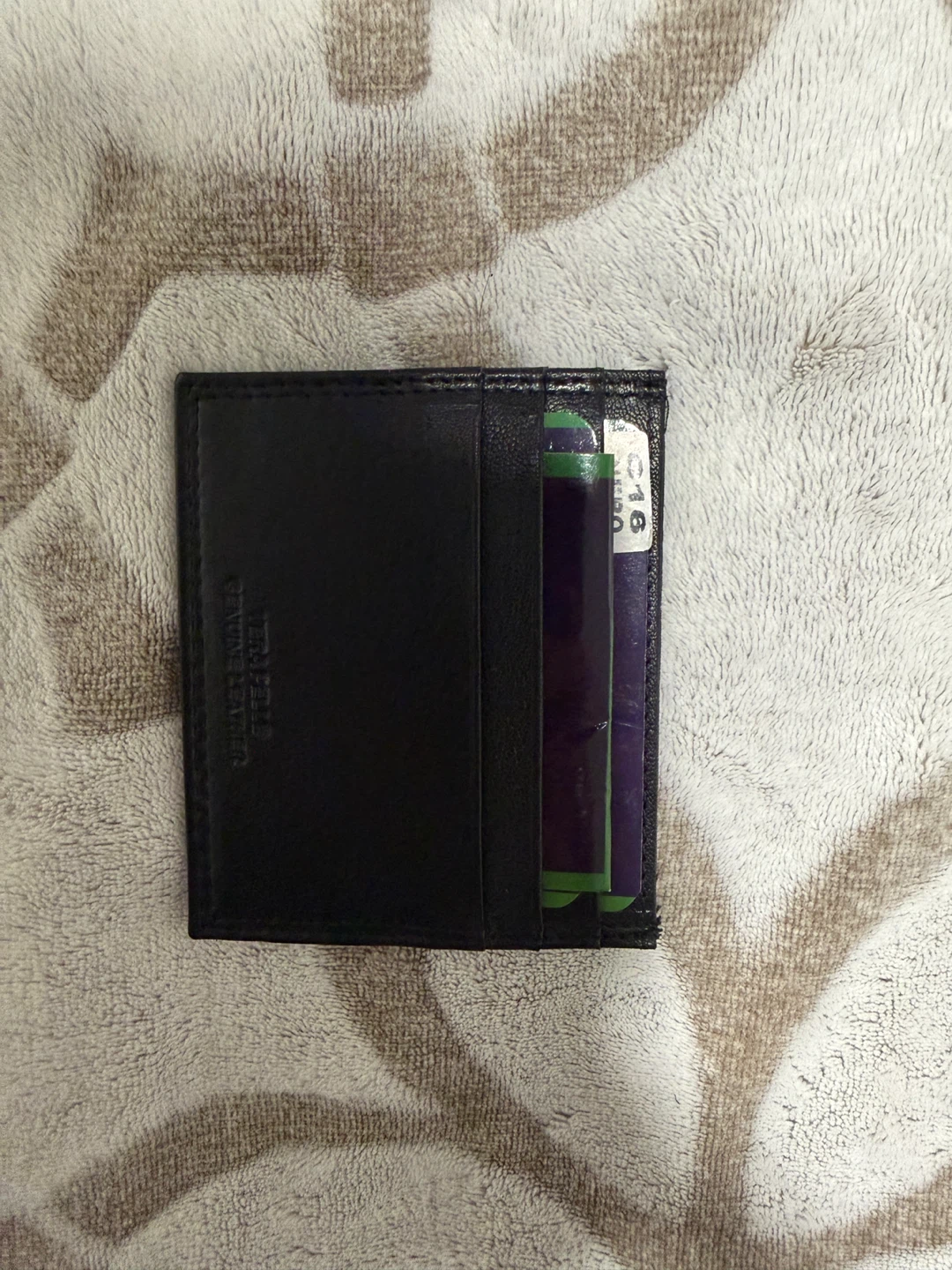 Black Leather Card Holder