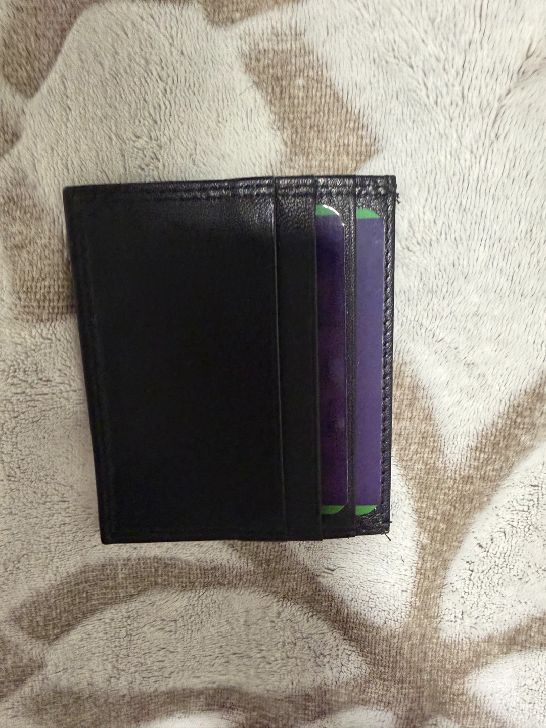 Black Leather Card Holder - photo 2
