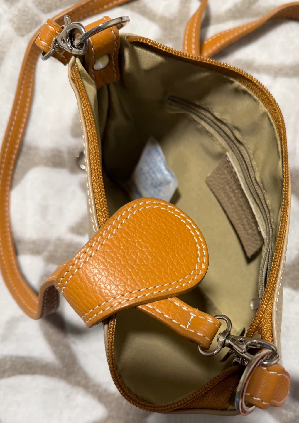 Two-Tone Leather Crossbody Bag - photo 3