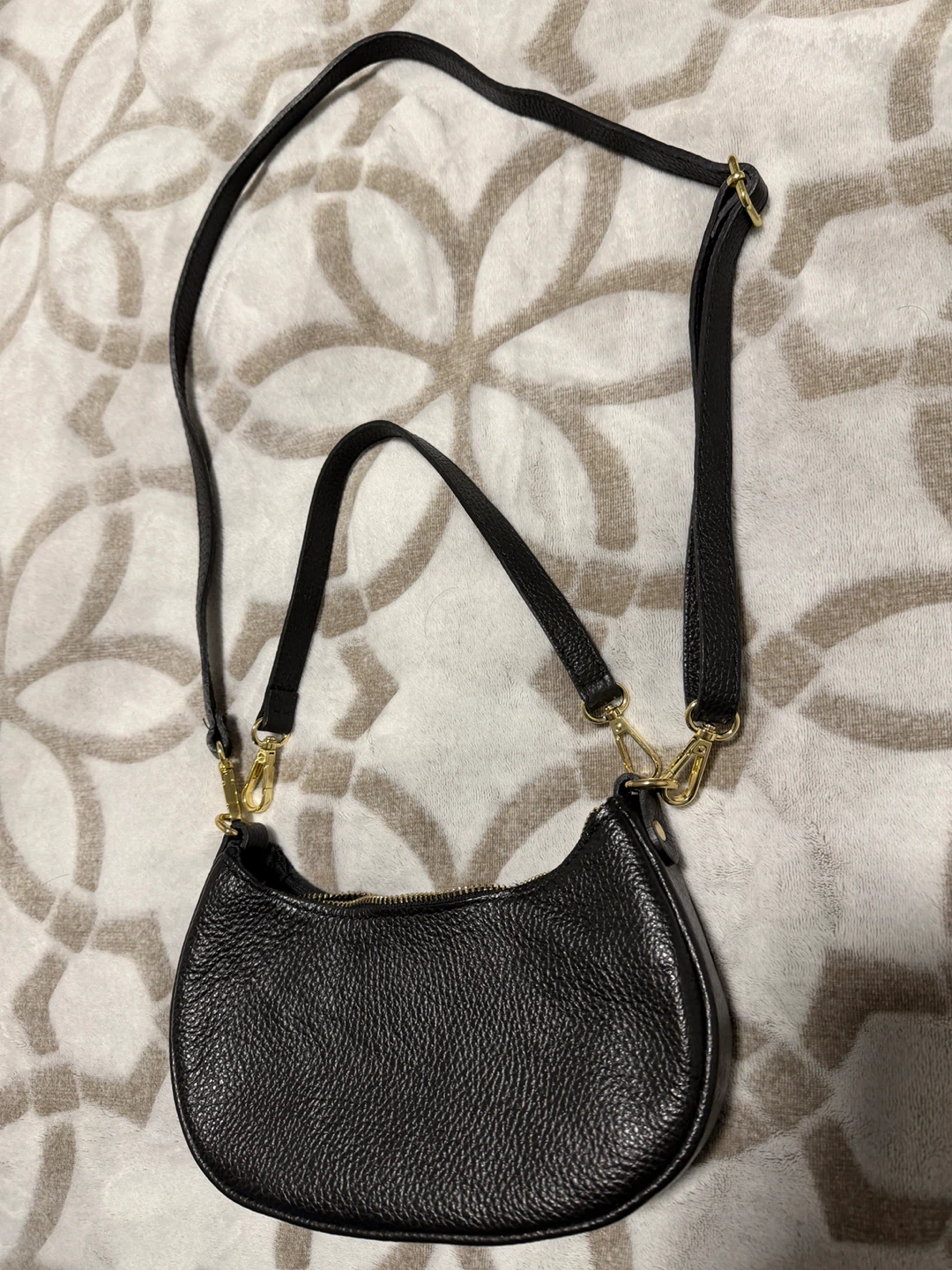 Black Leather Crossbody Bag - photo 2