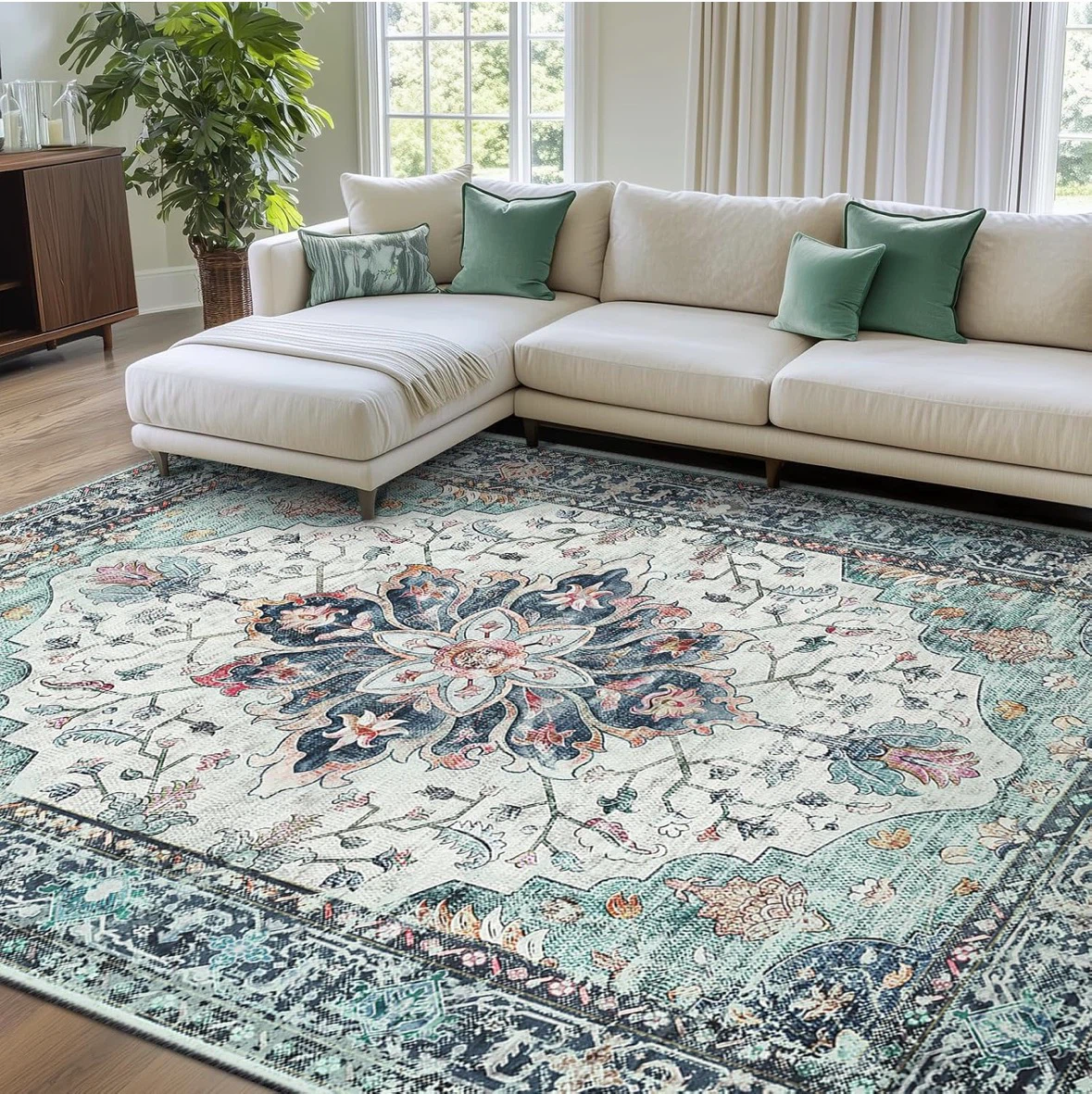 Teal Area Rug 8' x 10'
