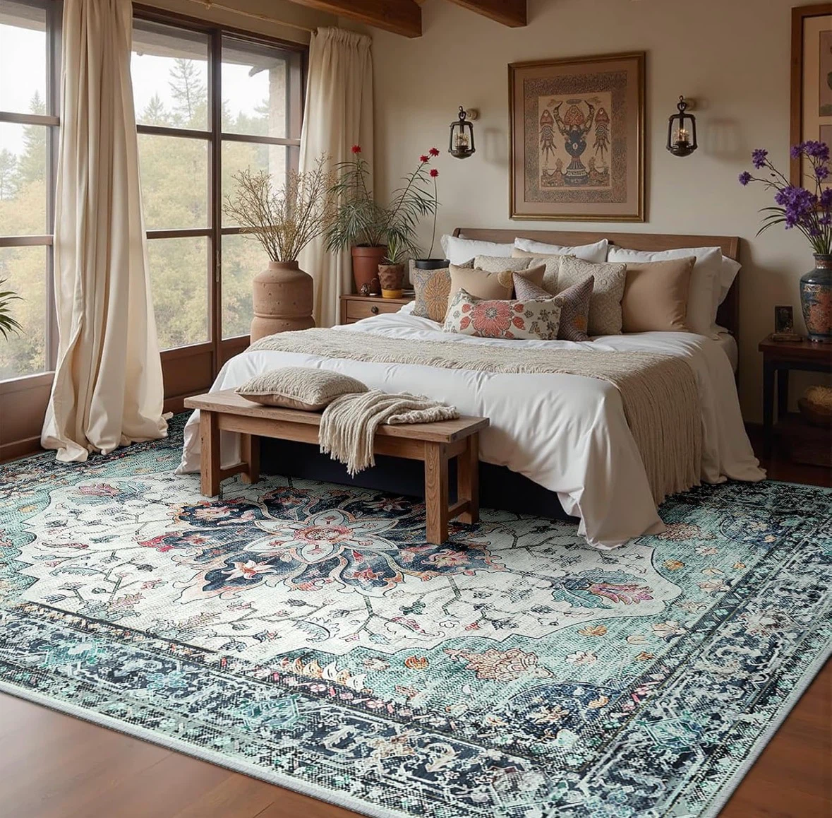 Teal Area Rug 8' x 10' - photo 2