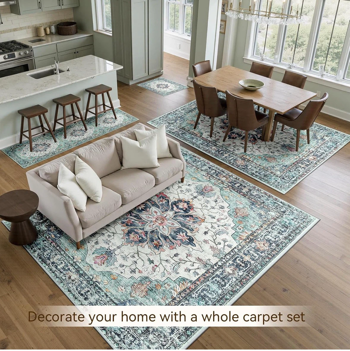 Teal Area Rug 8' x 10' - photo 3