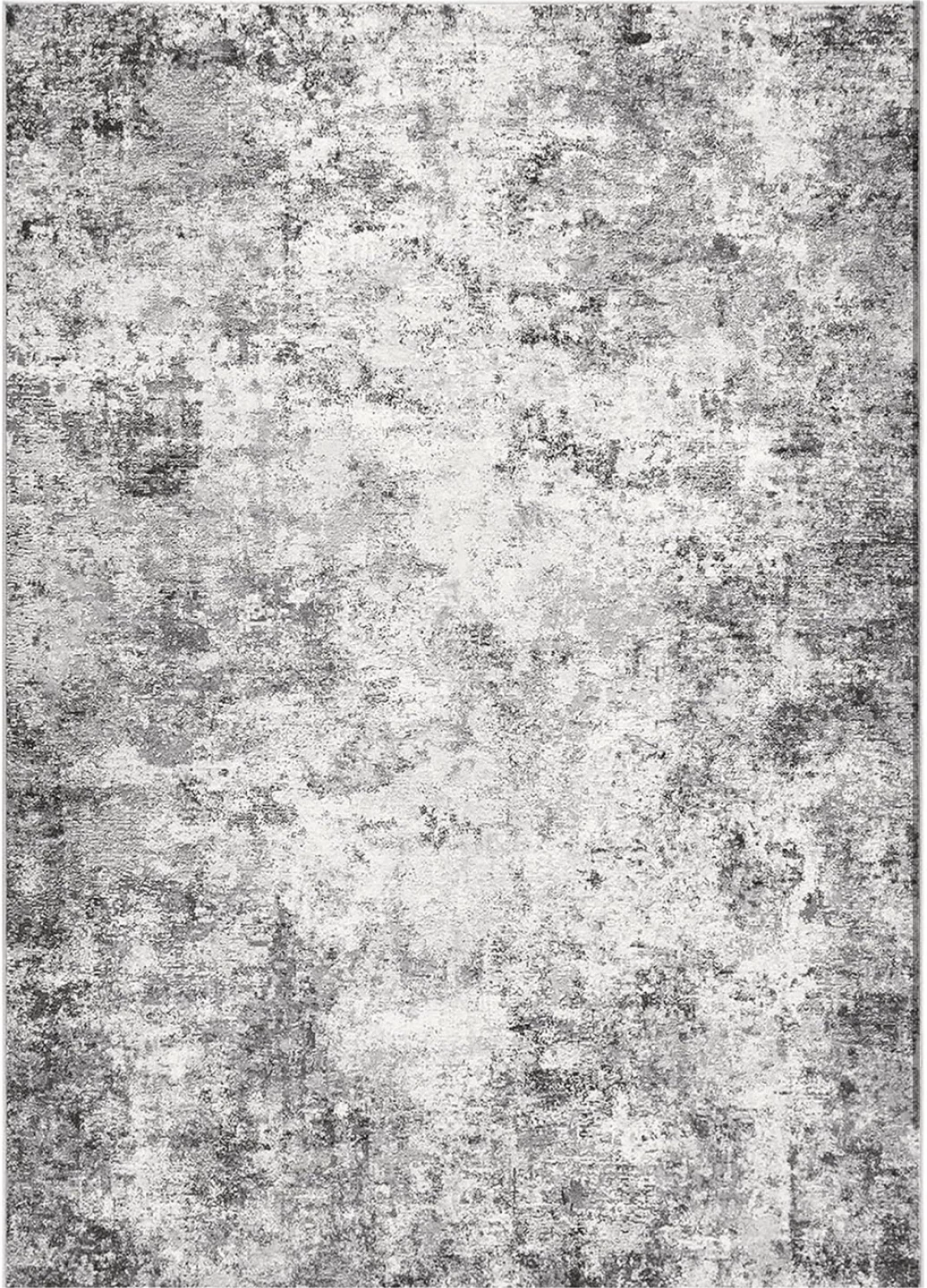 Large Grey and White Distressed Area Rug 9x12 ft - photo 4