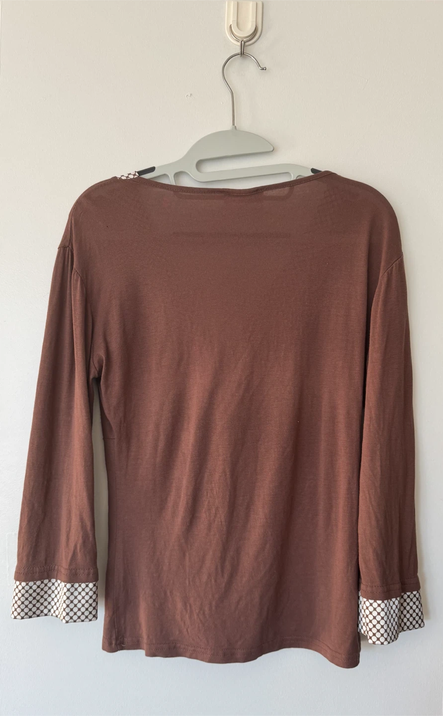 vintage brown v neck long sleeve - photo 4