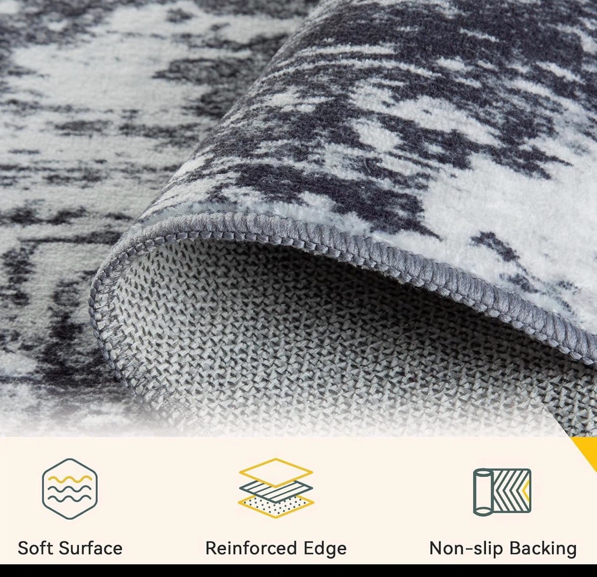 Foldable Abstract Area Rug 9x12 ft - photo 2