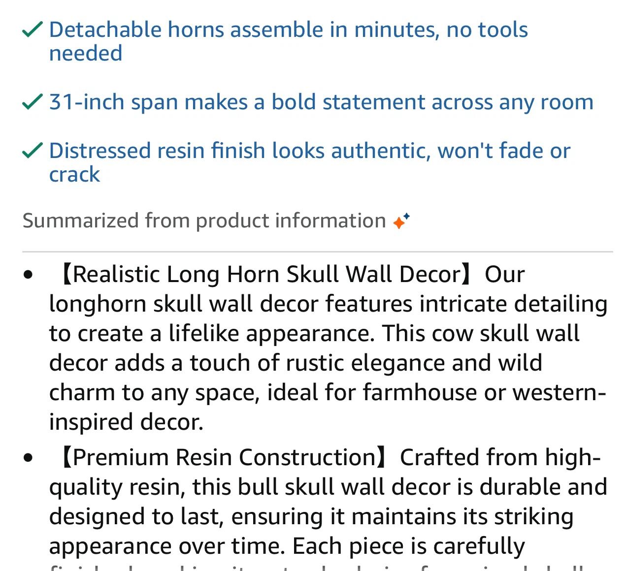 suruim Longhorn Skull Wall Decor - photo 5