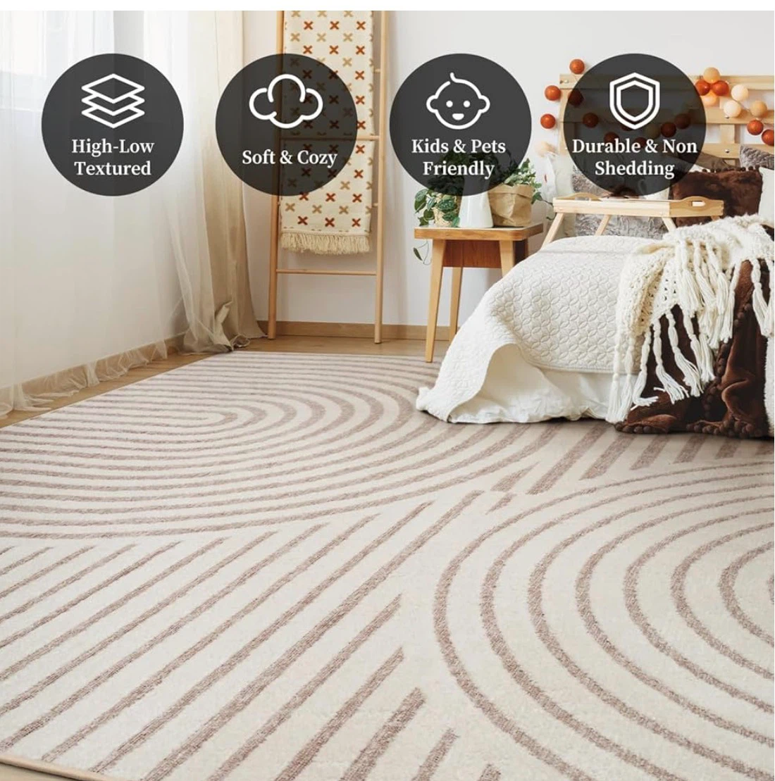 Geometric 3D Jacquard Area Rug7x5 ft - photo 4