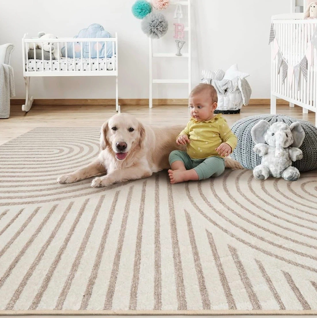 Geometric 3D Jacquard Area Rug7x5 ft - photo 5