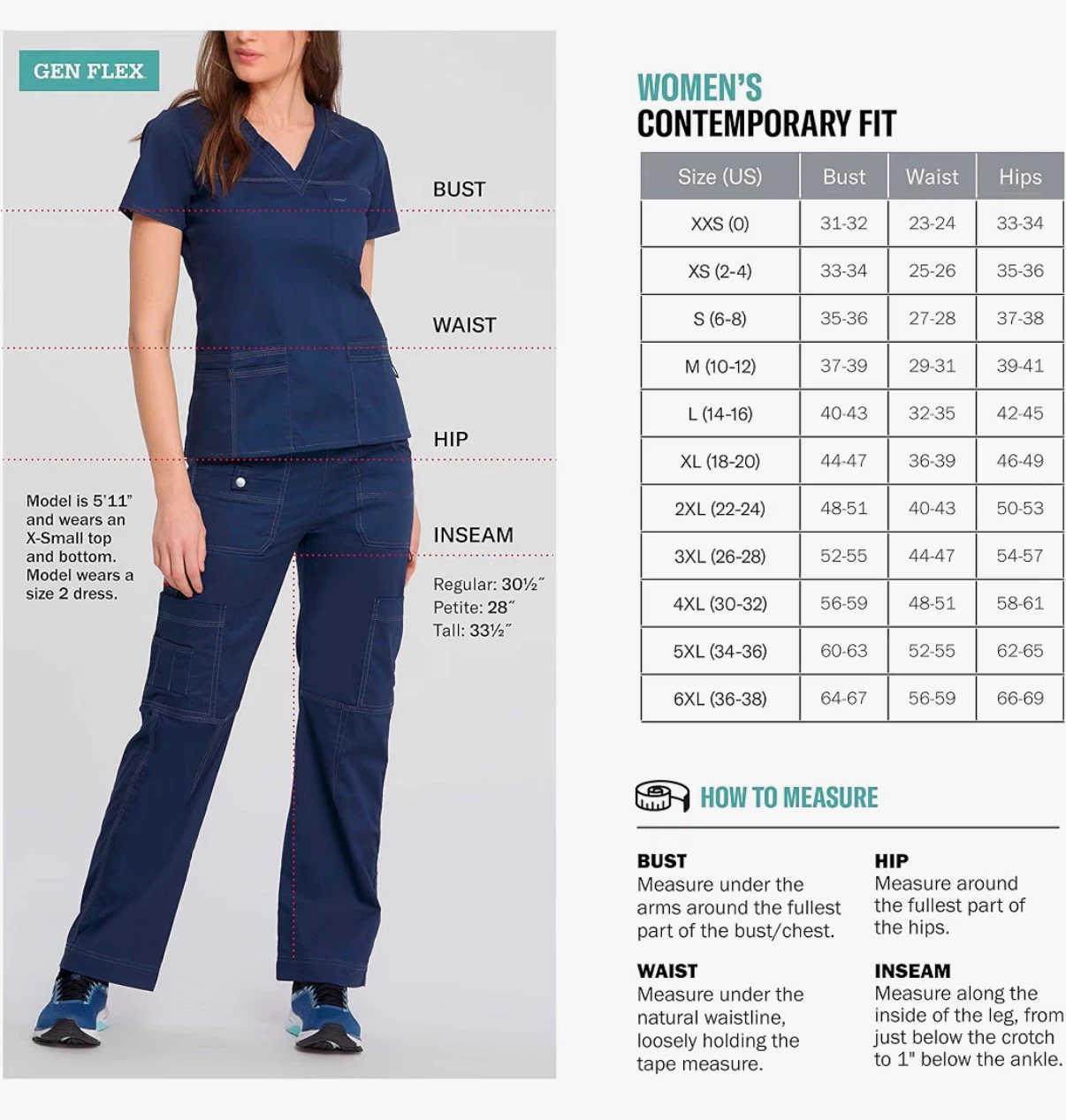 Dickies navy XS V neck scrub top - photo 2
