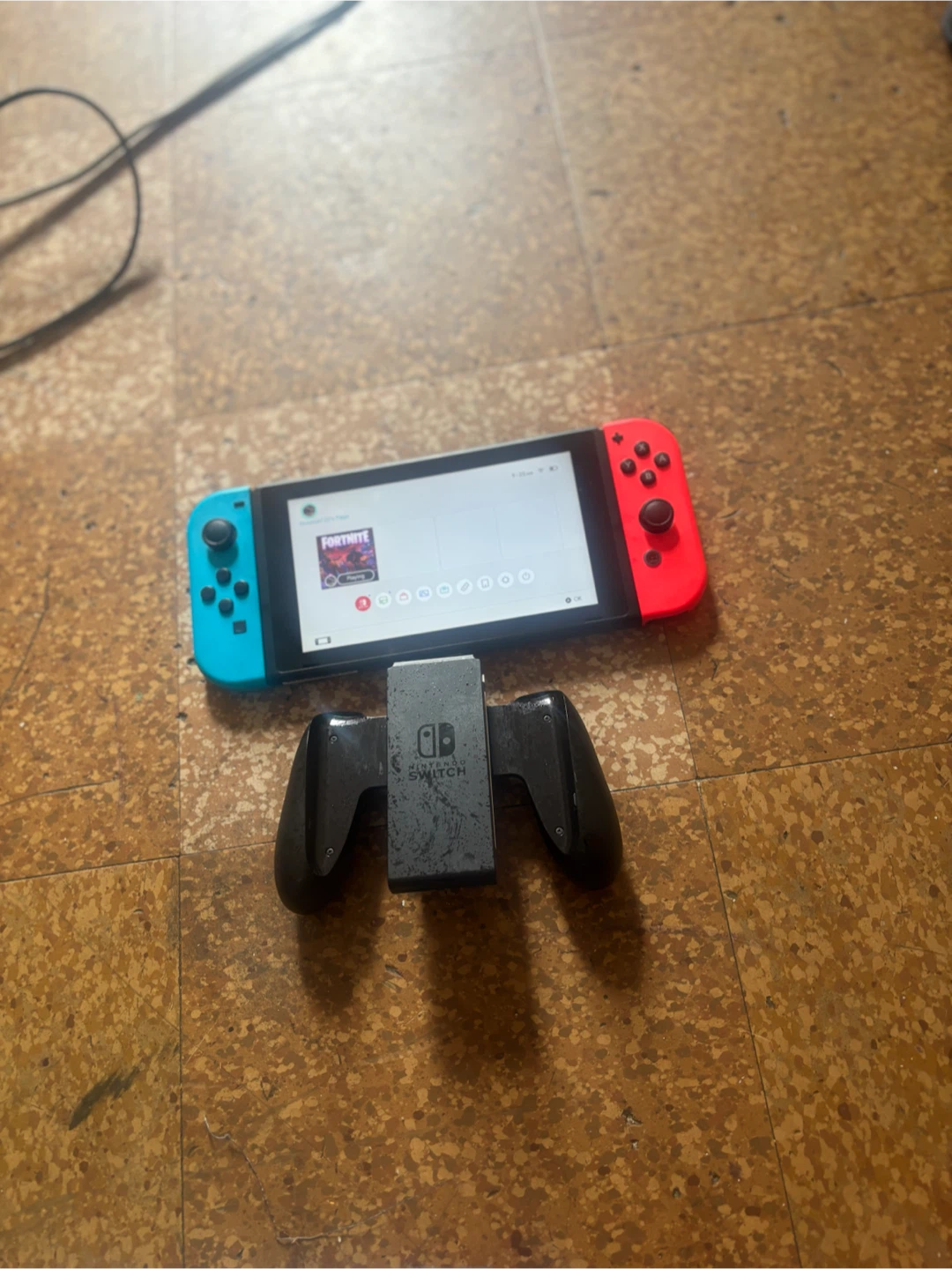 Nintendo Switch Console with Neon Controllers