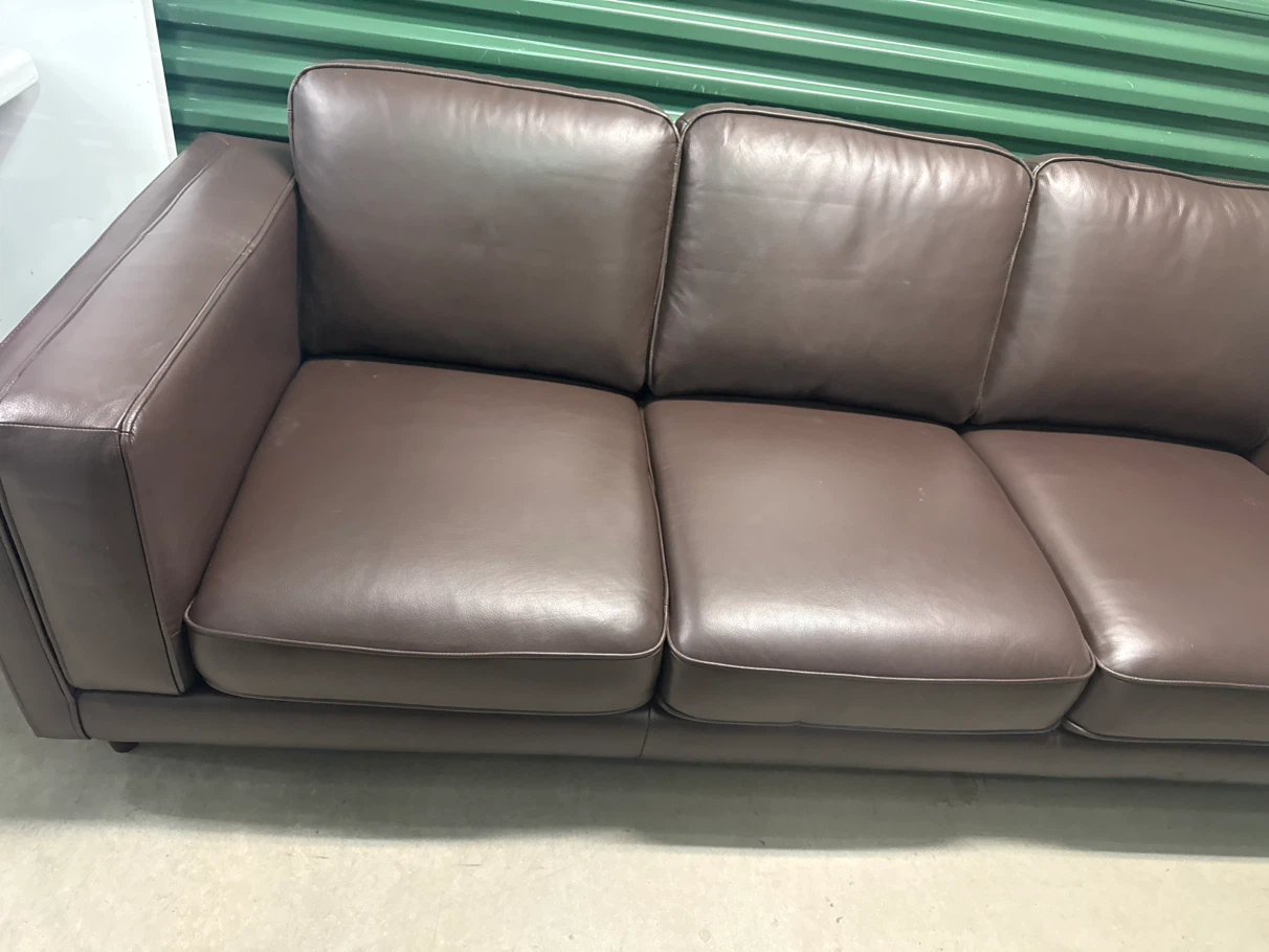 Genuine leather couch - photo 2