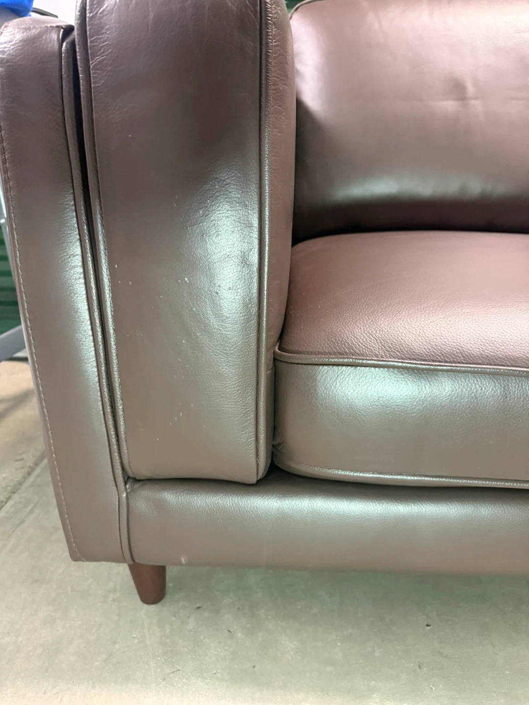 Genuine leather couch - photo 4