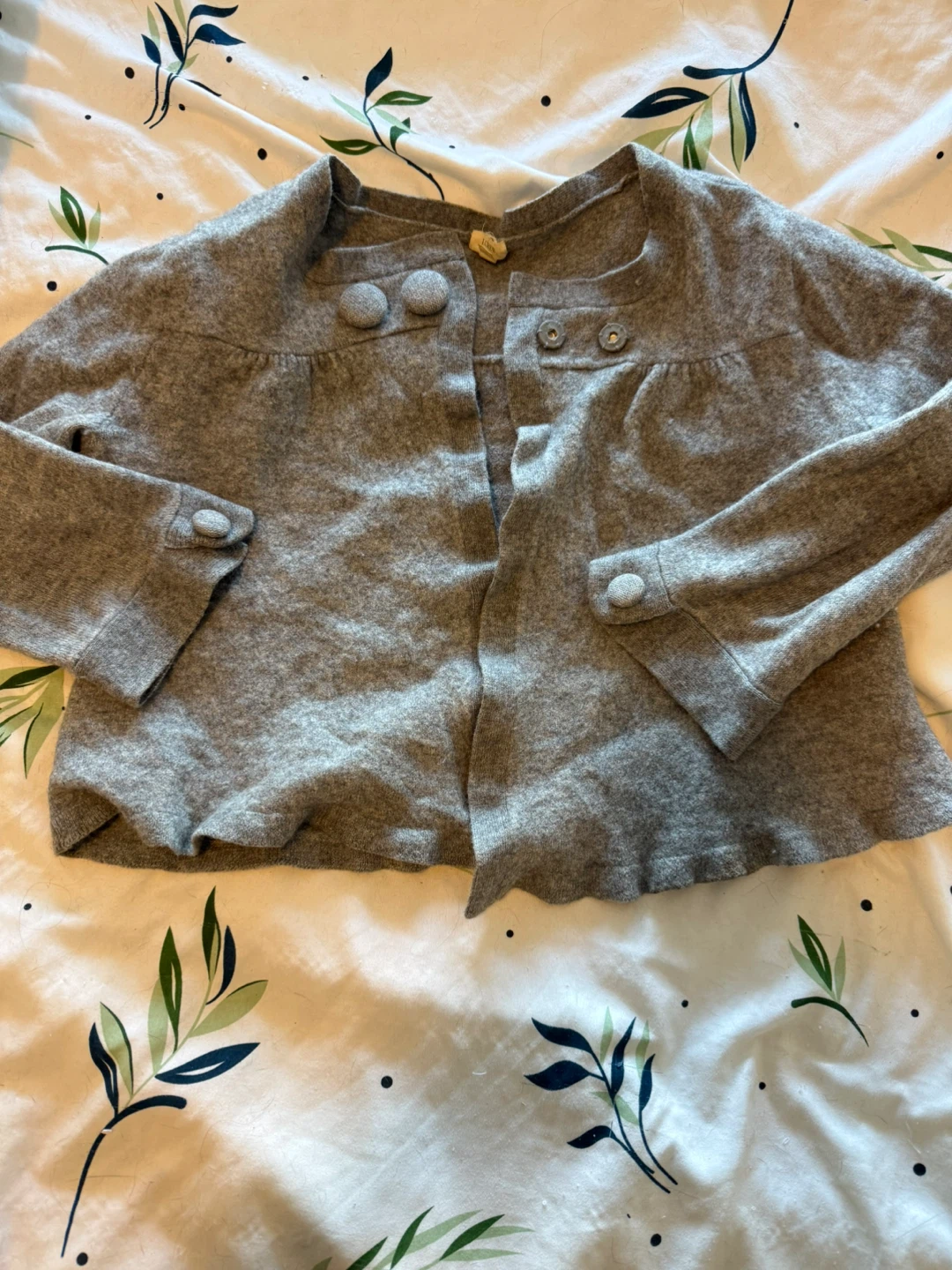 J.Crew Grey Cropped Cardigan