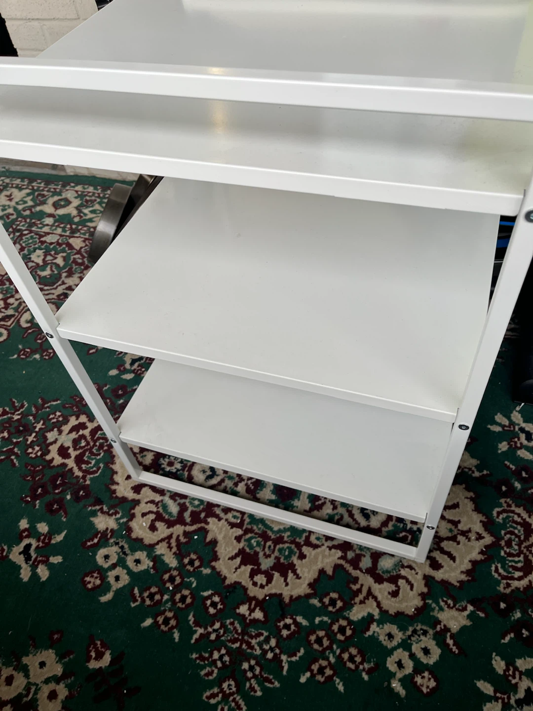 White Metal Three-Tier Utility Cart need gone asap