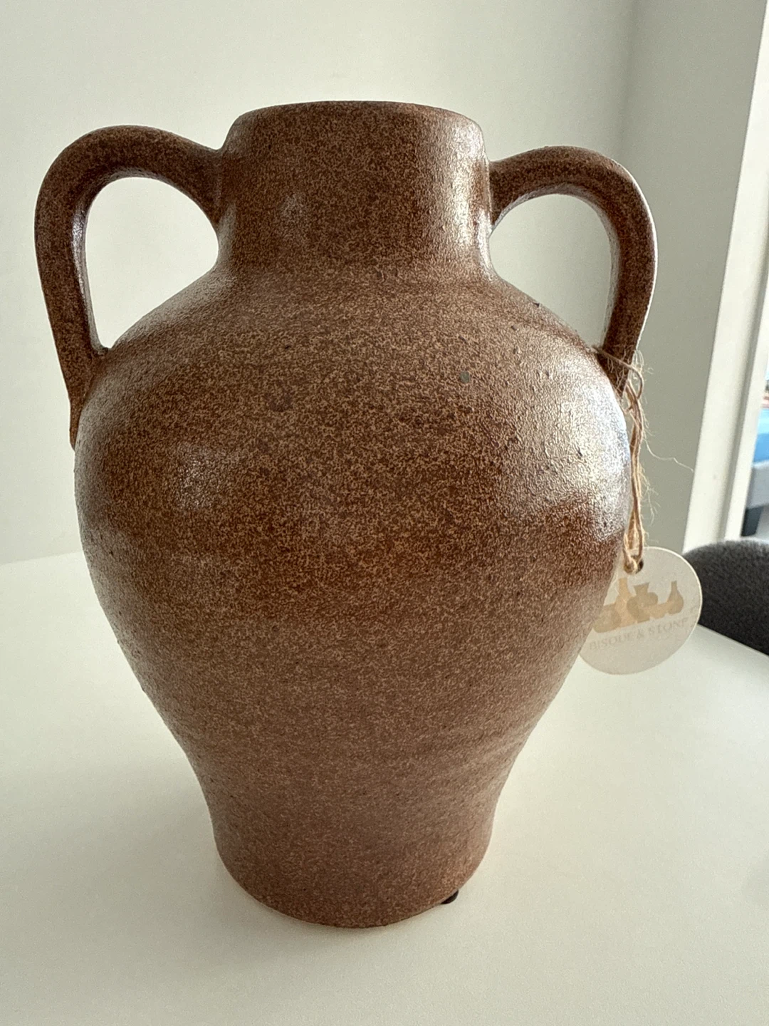 Bisque & Stone Ceramic Vases - Brand New
