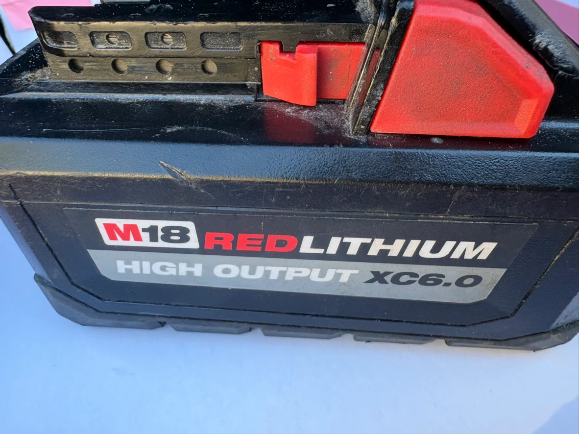 Two Milwaukee M18 REDLITHIUM Batteries