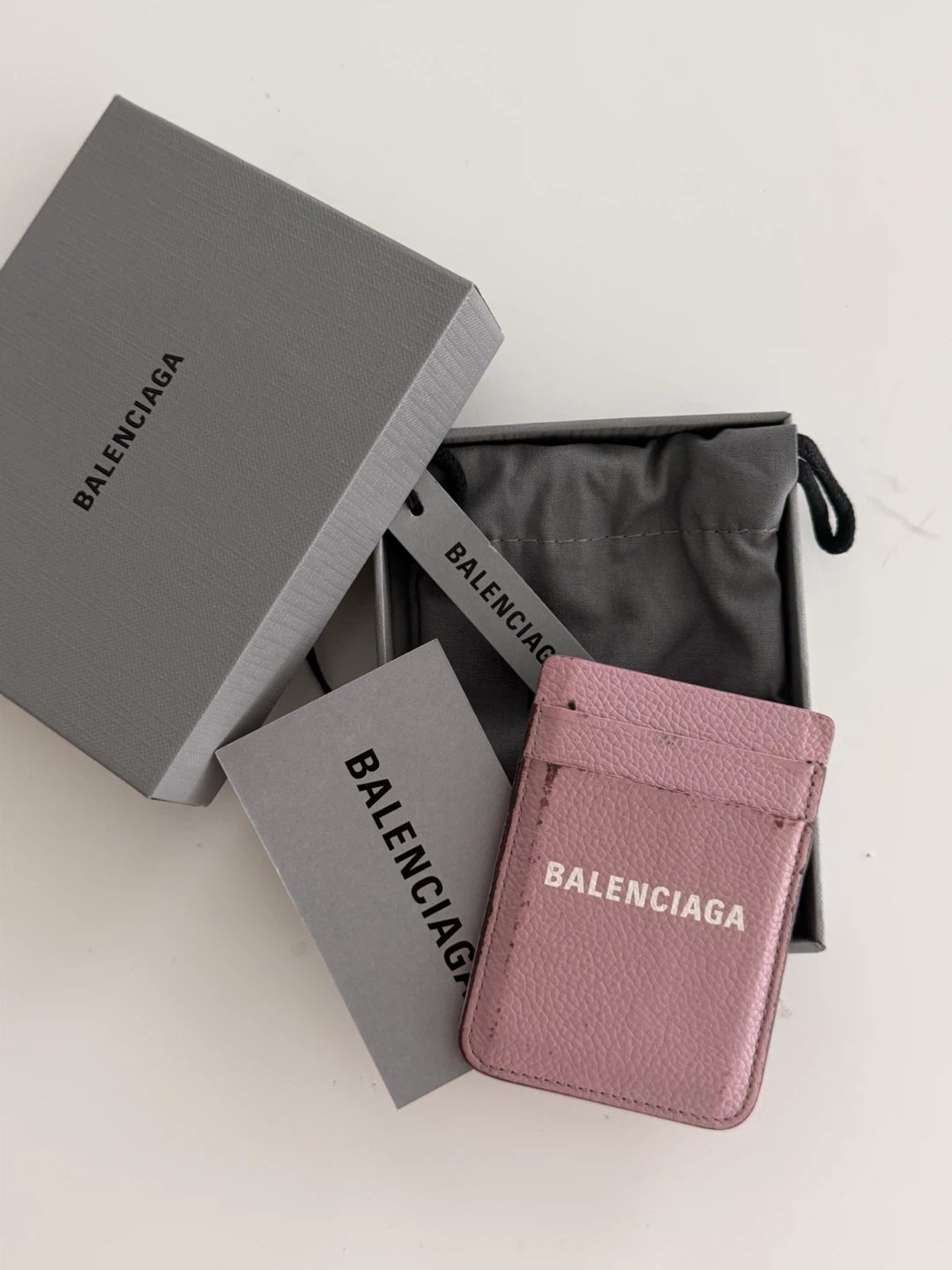 Authentic balenciaga card holder - can be attached to iPhone.