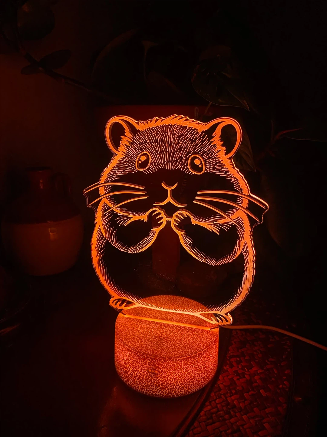 Hamster 3D LED Night Light - photo 2