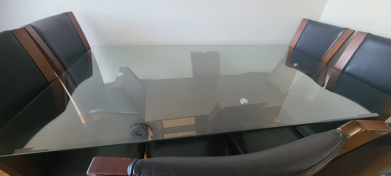 Glass Dining Table with 6 Chairs - photo 3