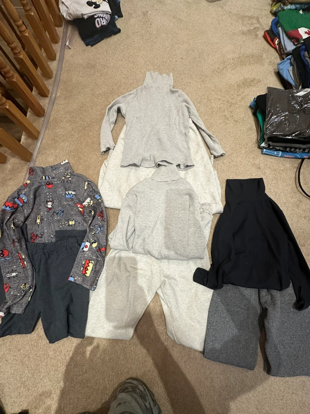 Lot of Kids Mock Neck Tops and Pants