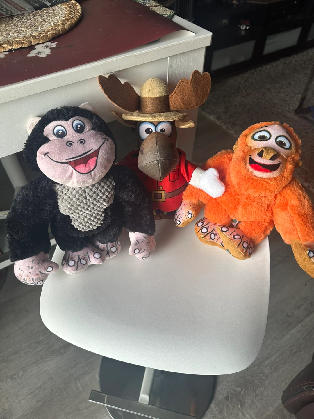 Set of 3 Plush Toys - Squeak When Squeezed