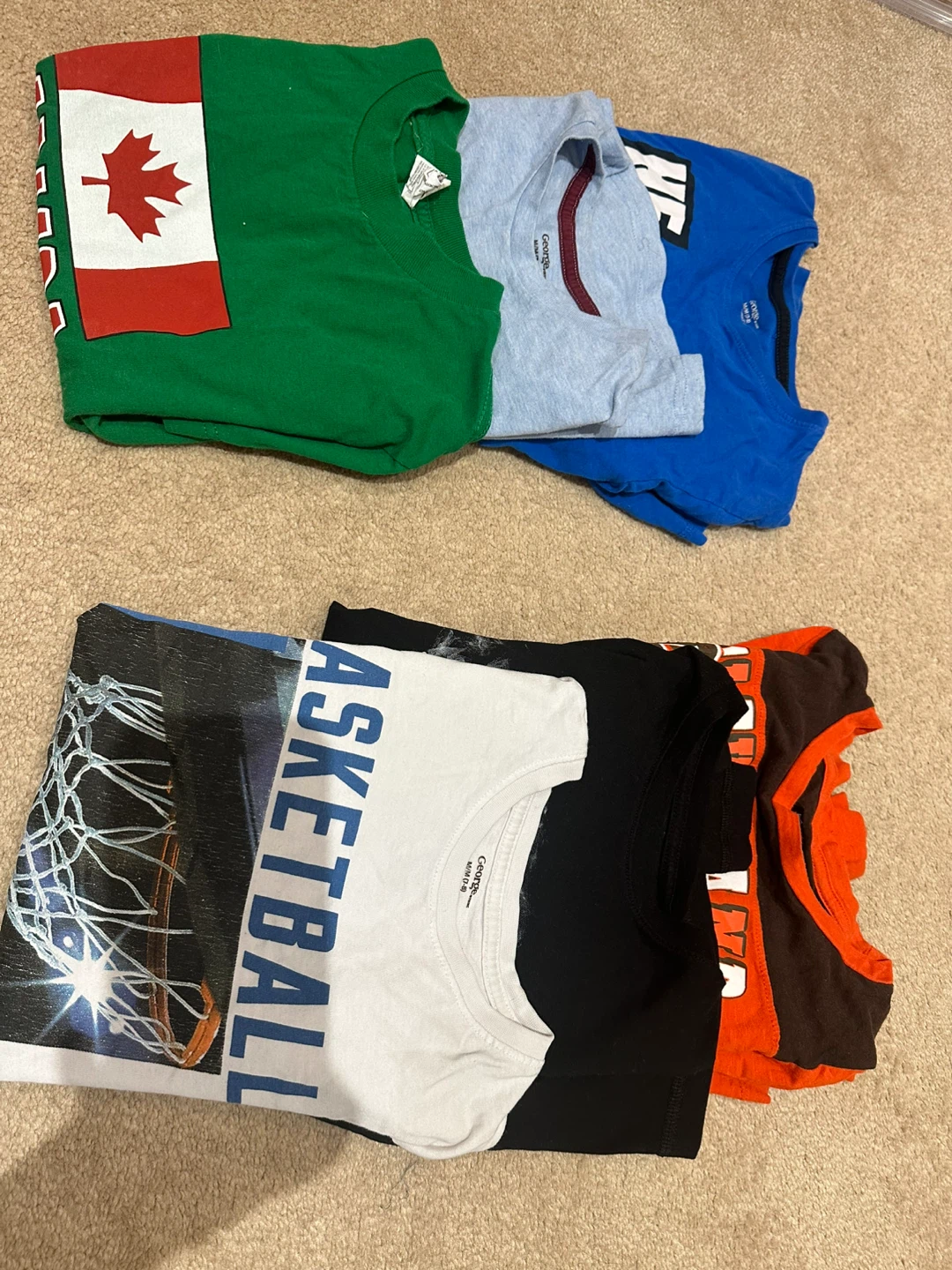Lot of 6 Boys T-Shirts Size Medium