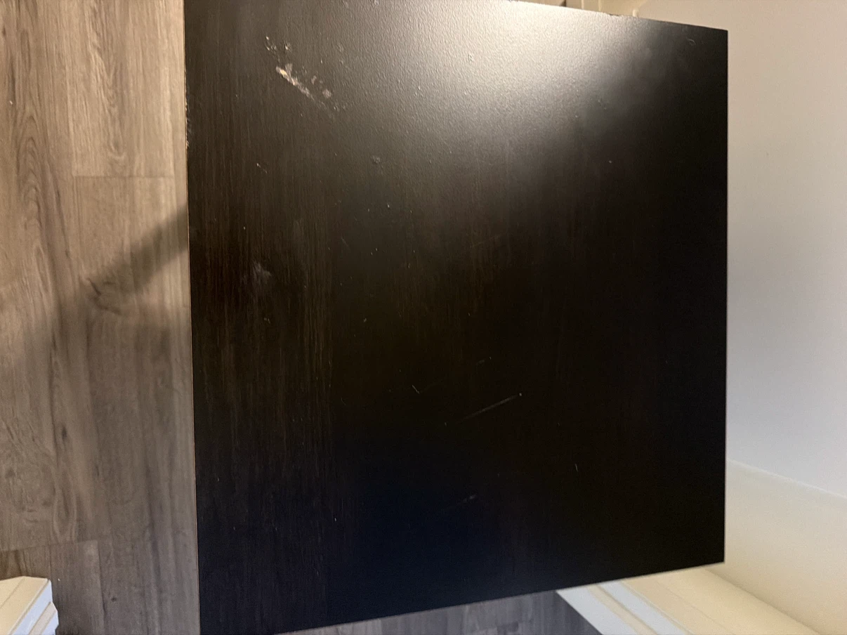 Black Wooden Bedside Table - photo 2