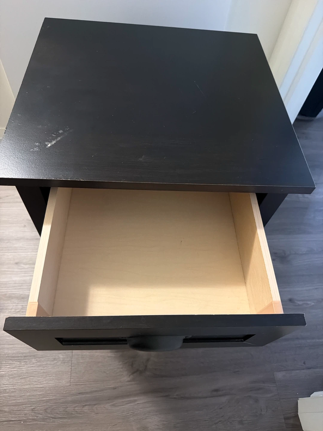 Black Wooden Bedside Table - photo 3